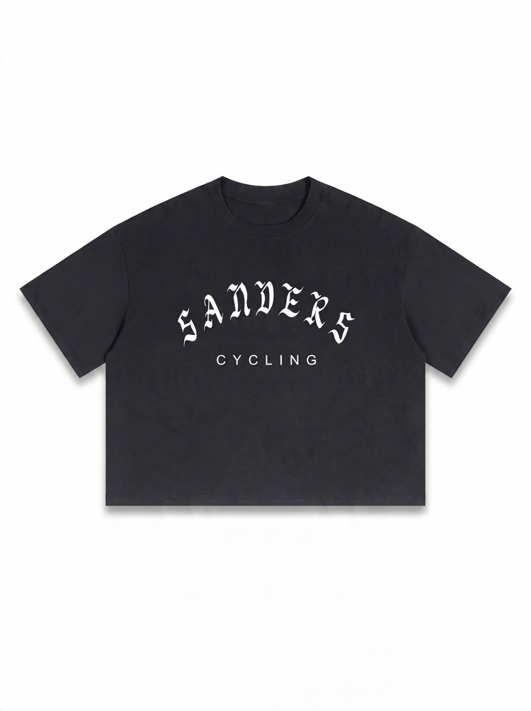 SANDERS Cycling black heavyweight boxy tee